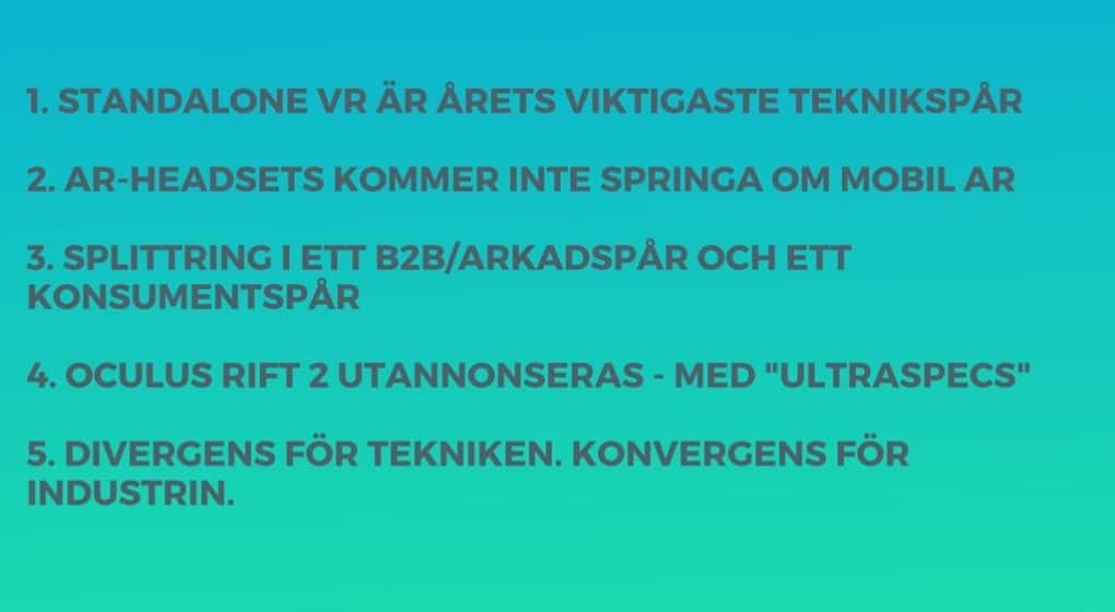 AR/VR 2018 AR/VR 2018: 5 spådomar från VRSverige